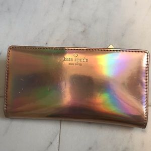 Kate spade metallic wallet